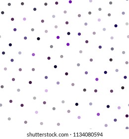 Dark Purple vector seamless texture with disks. Modern abstract illustration with colorful water drops. New design for ad, poster, banner of your website.