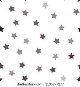 Dark Purple vector seamless texture with beautiful stars. Blurred decorative design in simple style with stars. The pattern can be used for new year ad, booklets.
