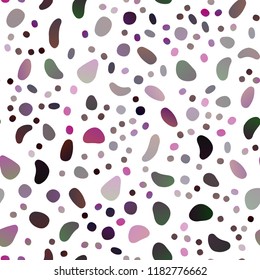 Dark Purple vector seamless texture with disks. Blurred decorative design in abstract style with bubbles. Template for business cards, websites.
