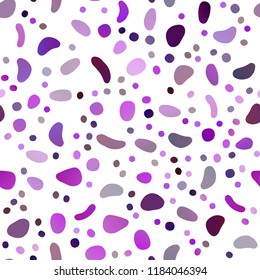Dark Purple vector seamless texture with disks. Colorful illustration with blurred circles in nature style. Pattern for trendy fabric, wallpapers.