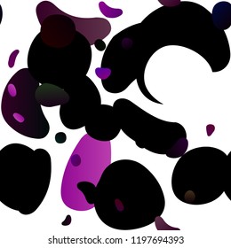 Dark Purple vector seamless texture with disks. Illustration with set of shining colorful abstract circles. Pattern for design of fabric, wallpapers.