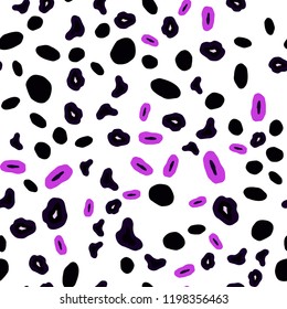 Dark Purple vector seamless texture with disks. Blurred decorative design in abstract style with bubbles. Trendy design for wallpaper, fabric makers.