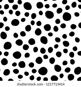 Dark Purple vector seamless texture with disks. Colorful illustration with blurred circles in nature style. Pattern for trendy fabric, wallpapers.
