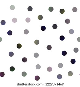 Dark Purple vector seamless texture with disks. Blurred decorative design in abstract style with bubbles. Pattern can be used as texture of water, rain drops.