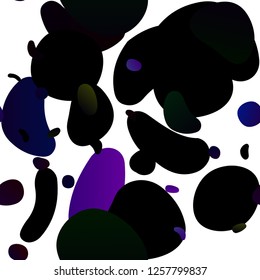 Dark Purple vector seamless texture with disks. Abstract illustration with colored bubbles in nature style. Trendy design for wallpaper, fabric makers.