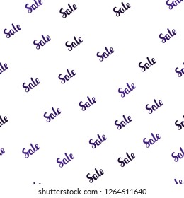 Dark Purple vector seamless texture with selling simbols. Colorful set of  percentage signs in simple style. Backdrop for ads, leaflets of Black Friday.