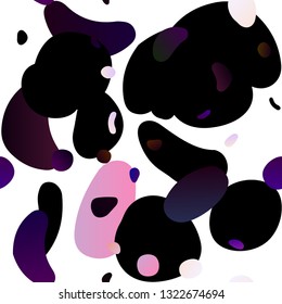 Dark Purple vector seamless texture with disks. Illustration with set of shining colorful abstract circles. Template for business cards, websites.