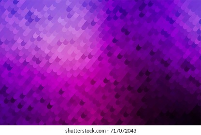 Dark Purple vector shining cranked pattern. Creative illustration in halftone arched style with gradient. The best curved design for your business.