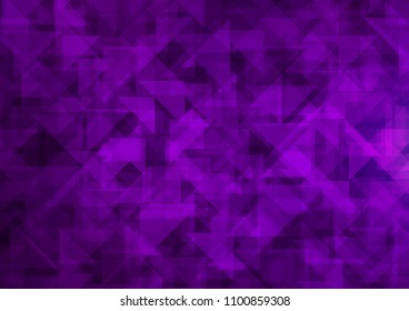 Dark Purple vector shining hexagonal shining triangular. Triangular geometric sample with gradient.  The polygonal design can be used for your web site.