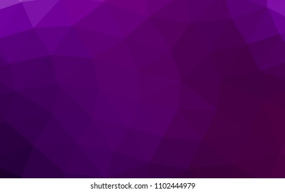 Dark Purple vector shining hexagonal shining triangular. A sample with polygonal shapes. The polygonal design can be used for your web site.
