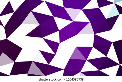 Dark Purple vector shining hexagonal shining triangular. Geometric illustration in Origami style with gradient.  The polygonal design can be used for your web site.