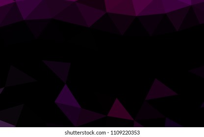 Dark Purple vector shining hexagonal shining triangular. Creative illustration in halftone style with gradient. The completely new template can be used for your brand book.