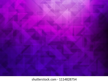 Dark Purple vector shining hexagonal background. Glitter abstract illustration with an elegant design. Brand new style for your business design.