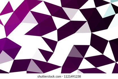 Dark Purple vector shining hexagonal shining triangular. A vague abstract illustration with gradient. A new texture for your design.