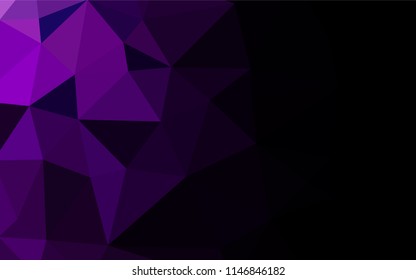 Dark Purple vector shining hexagonal background. A vague abstract illustration with gradient. The textured pattern can be used for background.