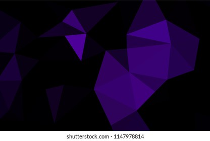 Dark Purple vector shining hexagonal pattern. Creative illustration in halftone style with gradient. The completely new template can be used for your brand book.