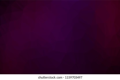 Dark Purple vector shining hexagonal background. Colorful illustration in abstract style with gradient. Triangular pattern for your business design.
