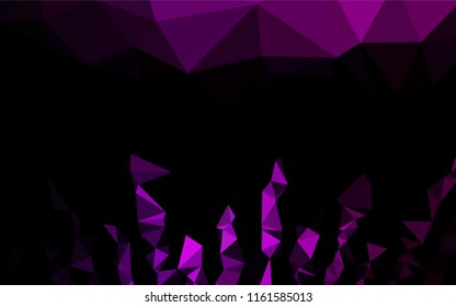 Dark Purple vector shining hexagonal background. Creative geometric illustration in Origami style with gradient. Brand new design for your business.