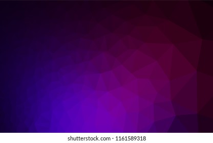 Dark Purple vector shining hexagonal pattern. Shining illustration, which consist of triangles. The textured pattern can be used for background.
