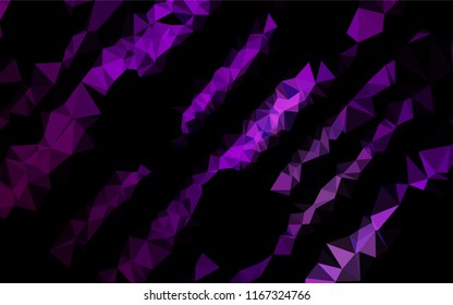 Dark Purple vector shining hexagonal pattern. A sample with polygonal shapes. A completely new design for your business.
