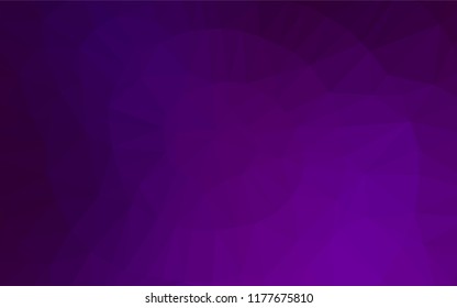 Dark Purple vector shining hexagonal template. Creative geometric illustration in Origami style with gradient. The template can be used as a background for cell phones.