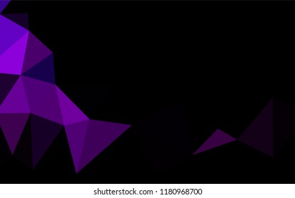 Dark Purple vector shining hexagonal template. Shining illustration, which consist of triangles. A new texture for your design.