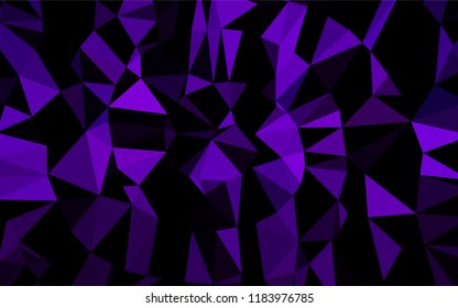 Dark Purple vector shining hexagonal pattern. Colorful abstract illustration with gradient. A new texture for your design.