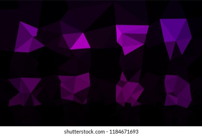 Dark Purple vector shining hexagonal background. An elegant bright illustration with gradient. A new texture for your design.