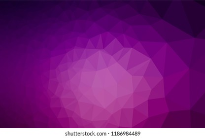 Dark Purple vector shining hexagonal template. Colorful illustration in abstract style with gradient. The textured pattern can be used for background.