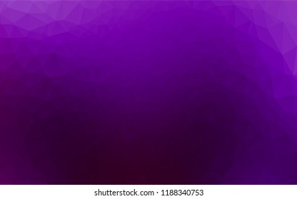 Dark Purple vector shining hexagonal pattern. An elegant bright illustration with gradient. Triangular pattern for your business design.