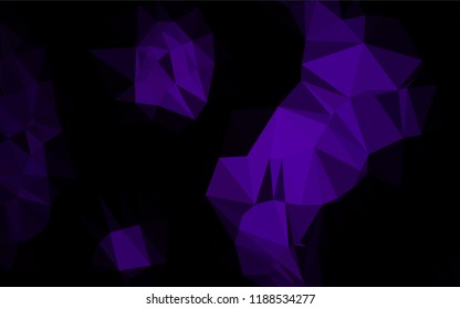 Dark Purple vector shining hexagonal pattern. A completely new color illustration in a vague style. The polygonal design can be used for your web site.