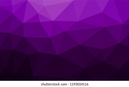 Dark Purple vector shining hexagonal pattern. Shining illustration, which consist of triangles. A completely new design for your business.