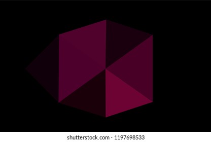 Dark Purple vector shining hexagonal background. Modern geometrical abstract illustration with gradient. The template can be used as a background for cell phones.