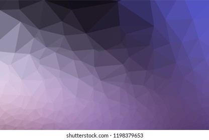 Dark Purple vector shining hexagonal template. Creative illustration in halftone style with gradient. A completely new template for your business design.