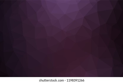 Dark Purple vector shining hexagonal template. Creative illustration in halftone style with gradient. A completely new design for your business.