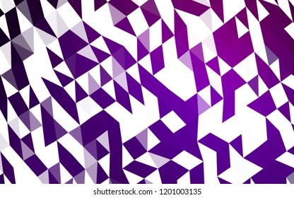 Dark Purple vector shining hexagonal background. Geometric illustration in Origami style with gradient.  The best triangular design for your business.