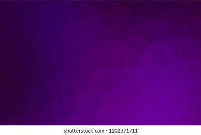 Dark Purple vector shining hexagonal template. Geometric illustration in Origami style with gradient.  A completely new design for your business.