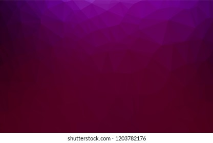 Dark Purple vector shining hexagonal template. Shining illustration, which consist of triangles. A completely new template for your business design.