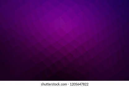 Dark Purple vector shining hexagonal background. Creative illustration in halftone style with gradient. A new texture for your design.