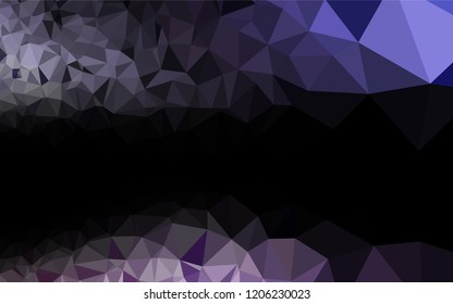 Dark Purple vector shining hexagonal pattern. Glitter abstract illustration with an elegant design. Triangular pattern for your business design.