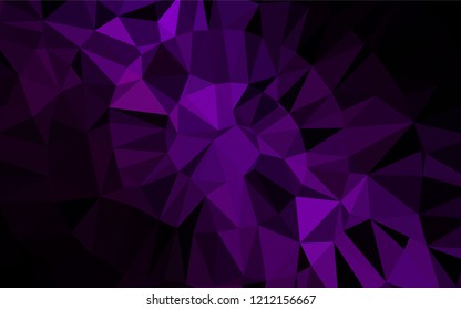Dark Purple vector shining hexagonal template. A vague abstract illustration with gradient. A new texture for your design.