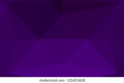 Dark Purple vector shining hexagonal template. Colorful abstract illustration with gradient. A completely new design for your business.