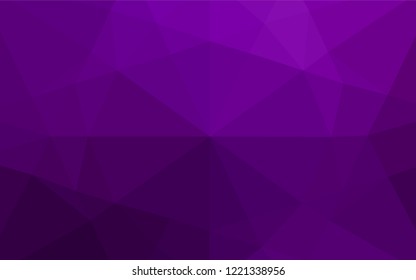 Dark Purple vector shining hexagonal pattern. A vague abstract illustration with gradient. Brand new design for your business.