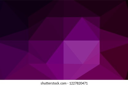Dark Purple vector shining hexagonal pattern. Creative geometric illustration in Origami style with gradient. The polygonal design can be used for your web site.