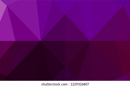 Dark Purple vector shining hexagonal pattern. Creative geometric illustration in Origami style with gradient. The elegant pattern can be used as part of a brand book.