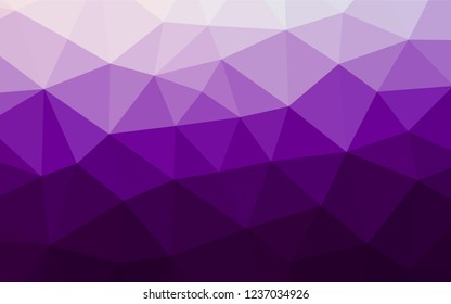 Dark Purple vector shining hexagonal pattern. Creative illustration in halftone style with gradient. Brand new design for your business.