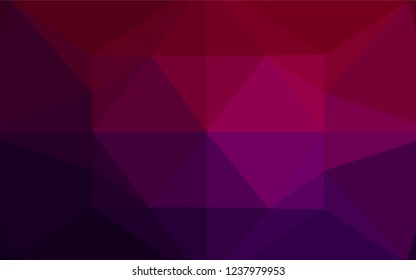 Dark Purple vector shining hexagonal pattern. Shining illustration, which consist of triangles. A completely new design for your business.