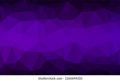 Dark Purple vector shining hexagonal pattern. Creative geometric illustration in Origami style with gradient. The polygonal design can be used for your web site.