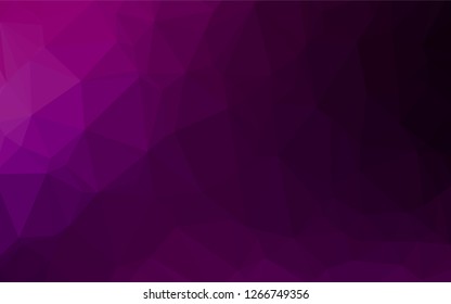 Dark Purple vector shining hexagonal background. Creative geometric illustration in Origami style with gradient. The elegant pattern can be used as part of a brand book.