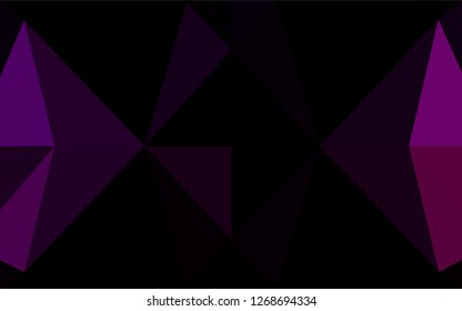 Dark Purple vector shining hexagonal template. Modern geometrical abstract illustration with gradient. The template can be used as a background for cell phones.